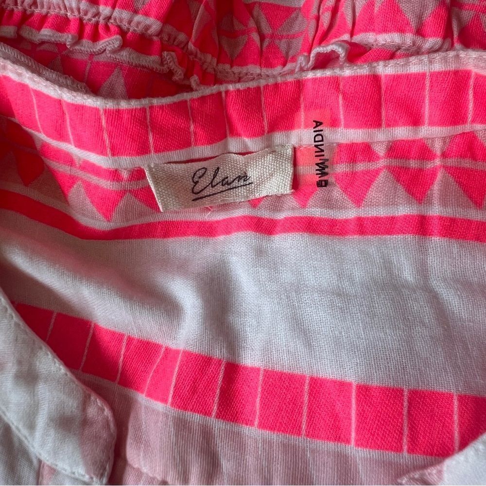 ELAN Pink & White Geometric Tunic Dress - Size Large - Picture 10 of 12